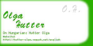 olga hutter business card